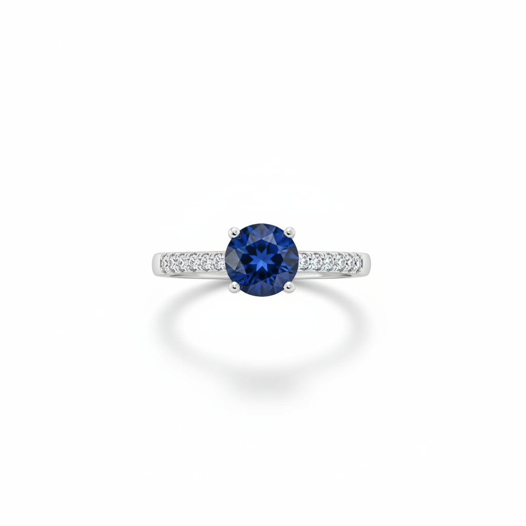 Midnight Sapphire Ring - Silver
