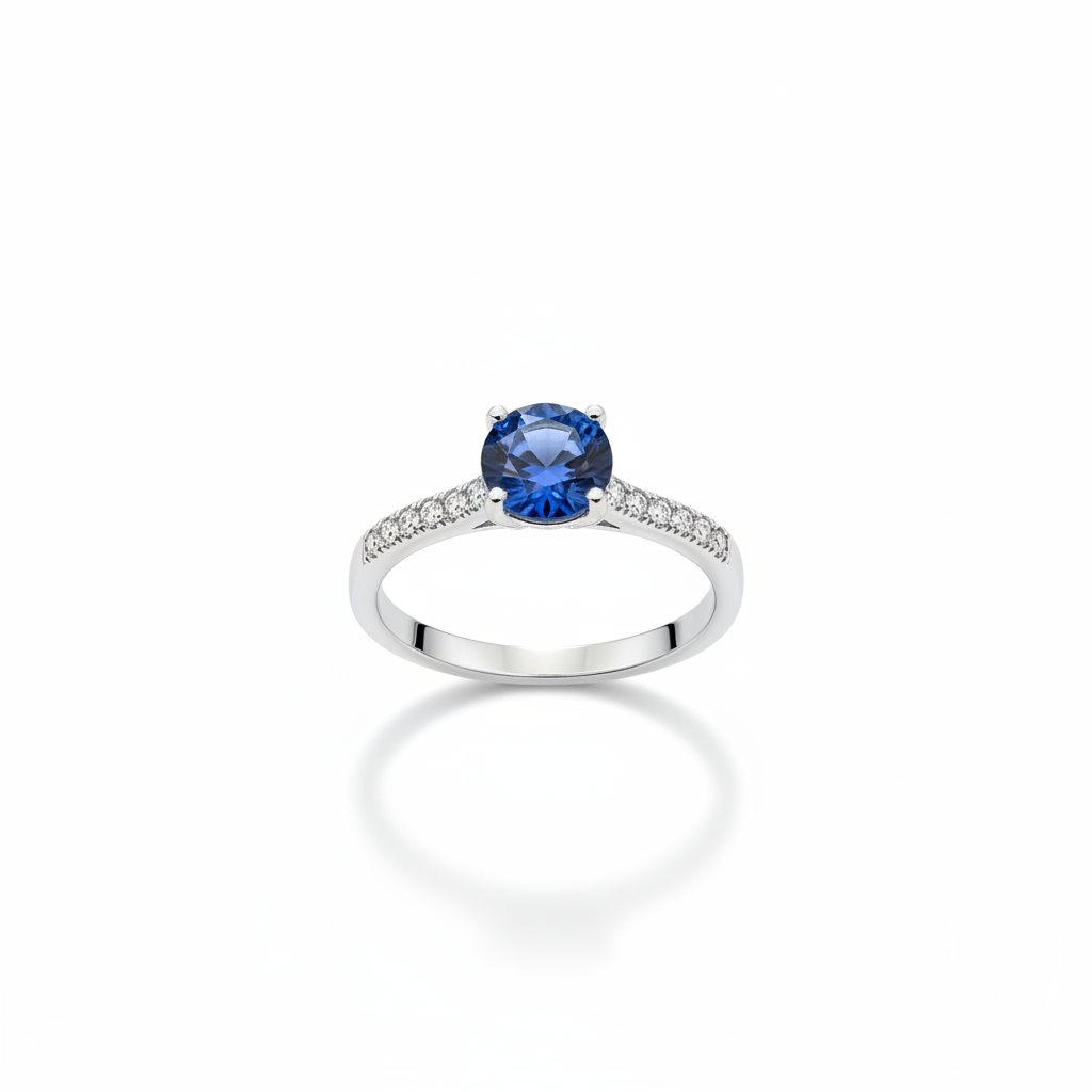 Midnight Sapphire Ring - Silver