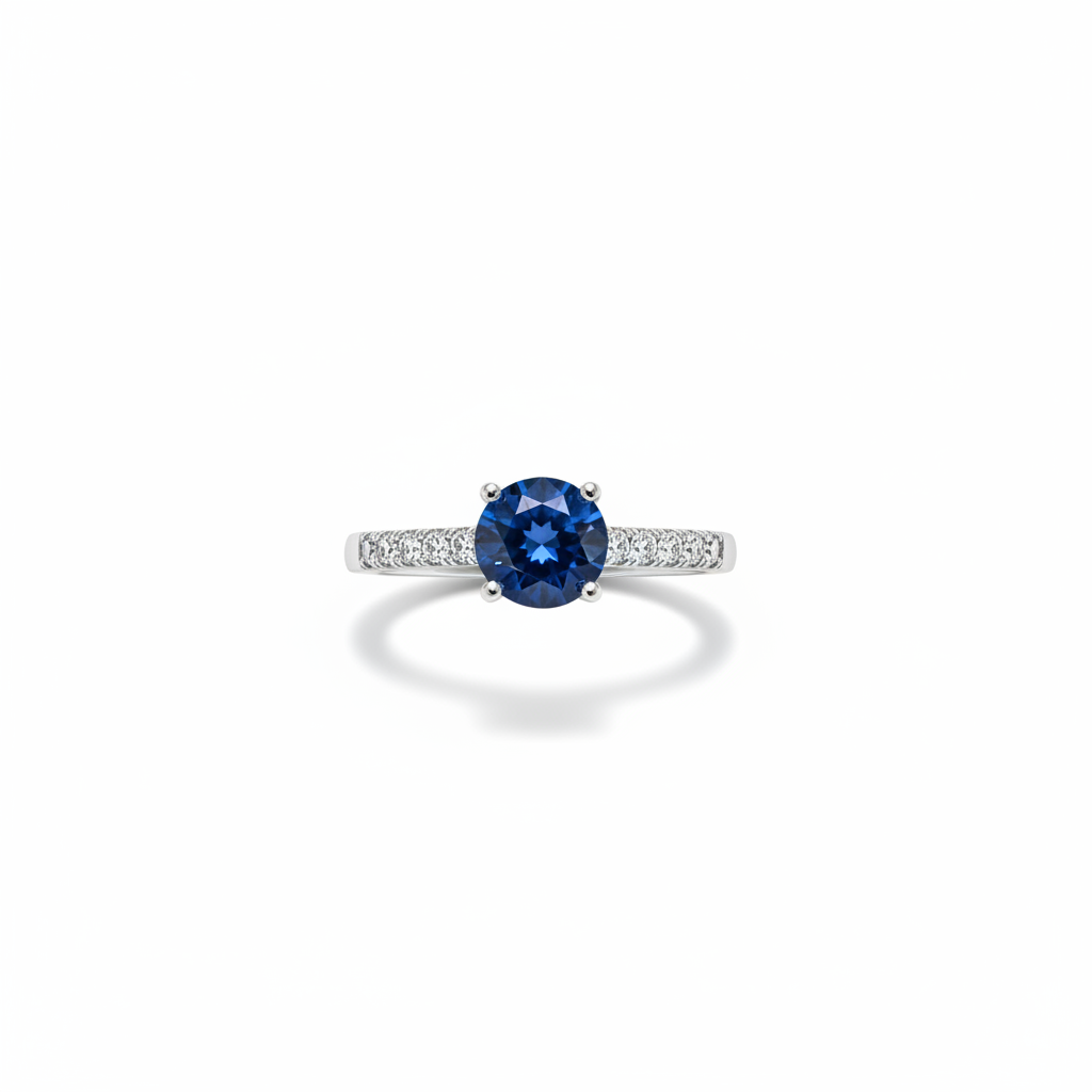 Midnight Sapphire Ring - Silver