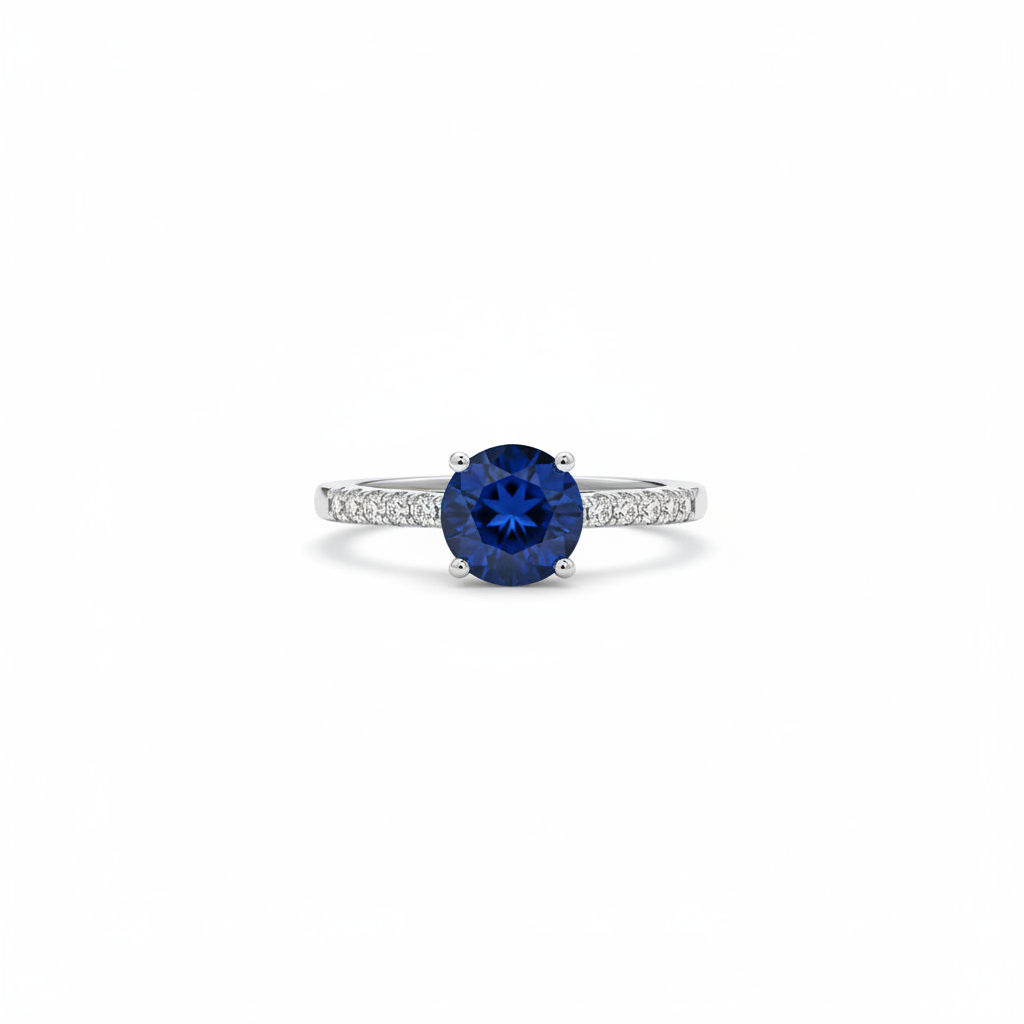 Midnight Sapphire Ring - Silver