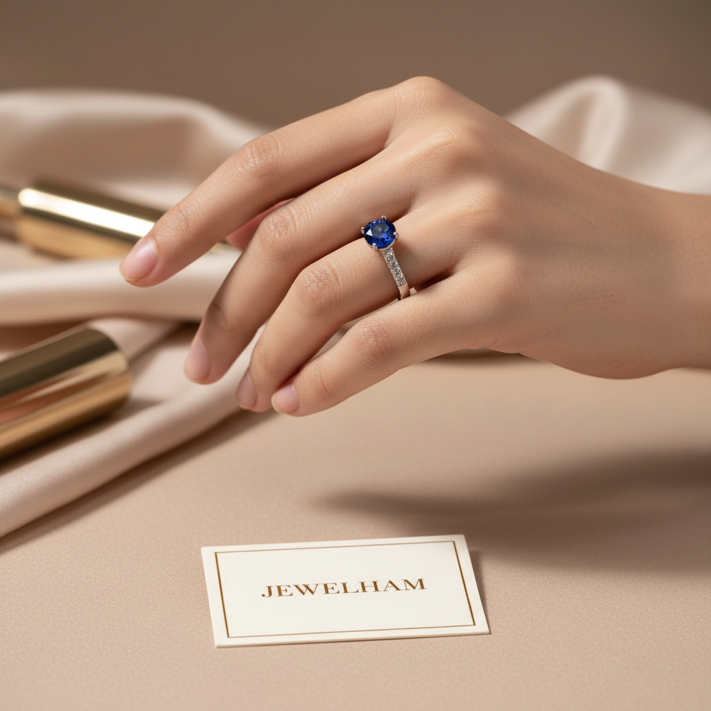 Midnight Sapphire Ring - Silver