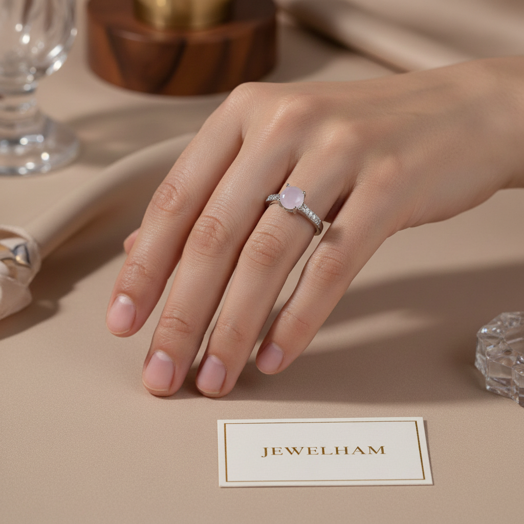 Blush Sapphire Ring - Silver