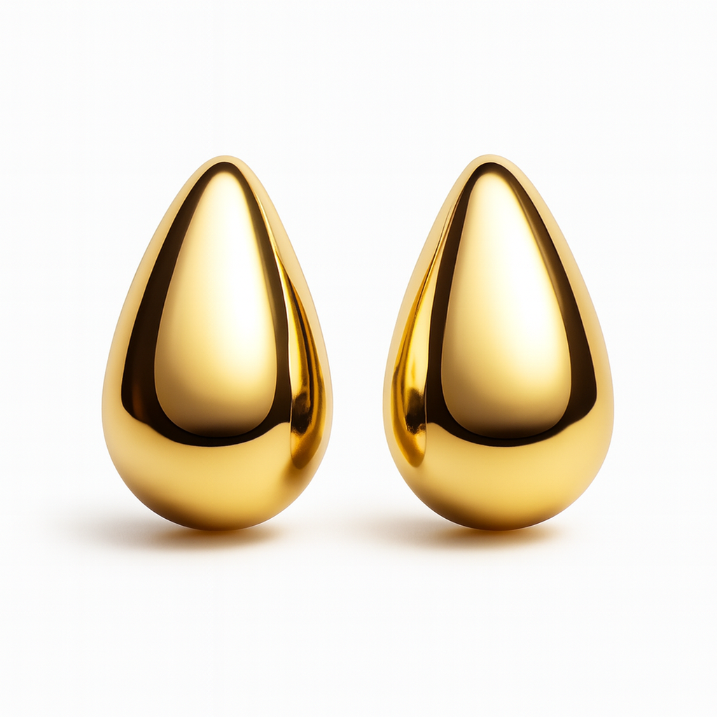Golden Droplet Earings