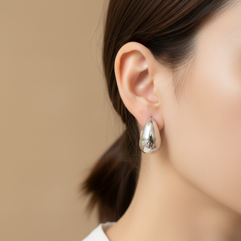 Silver Droplet Earing