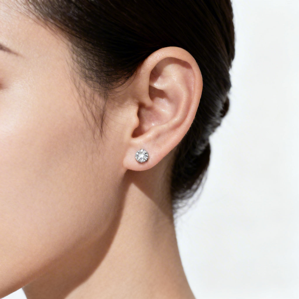 Zircon Silver Stud
