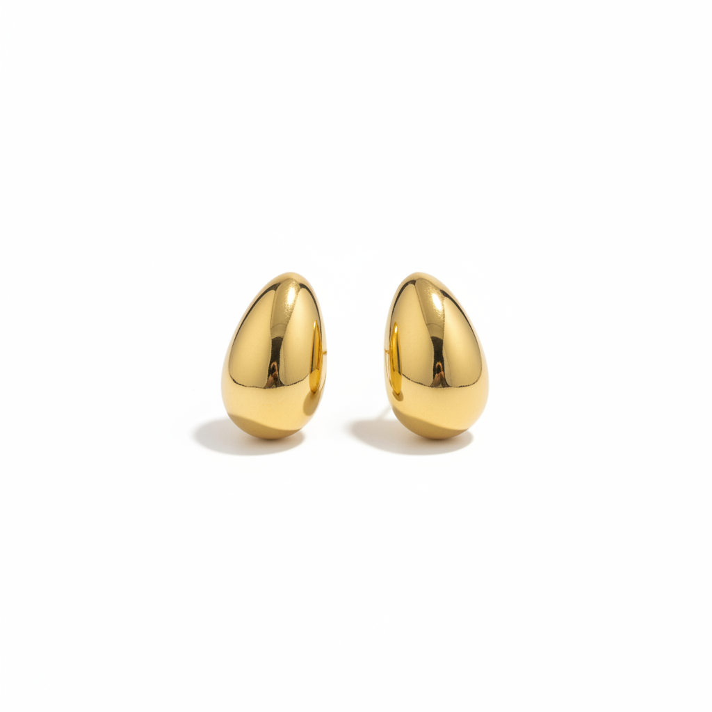 Golden Droplet Earings