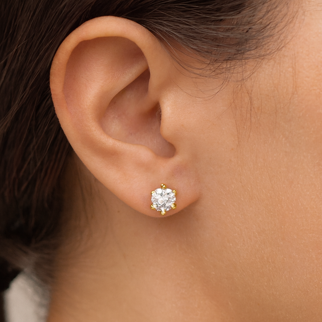 Zircon Golden Stud