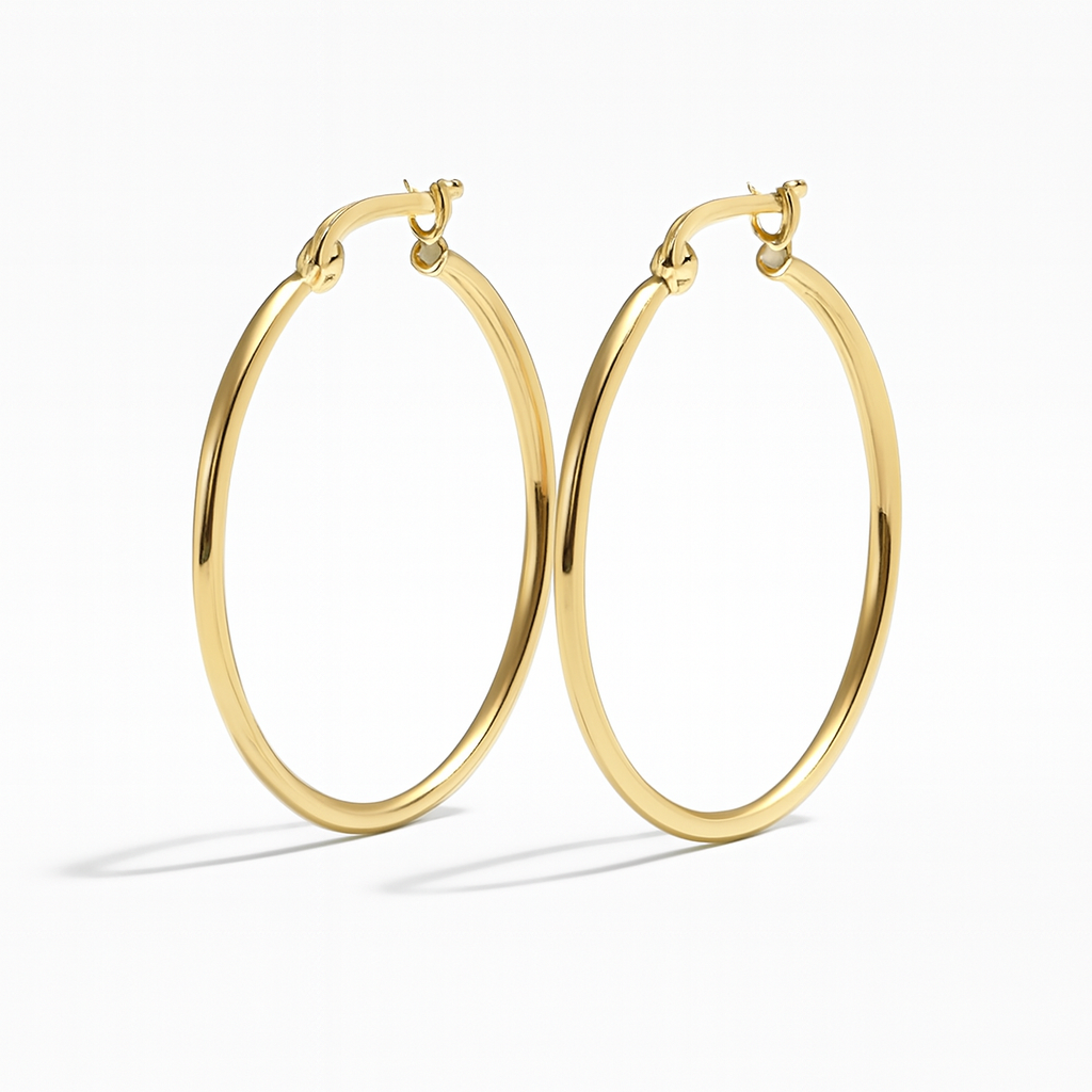 Thin Gold Hoops