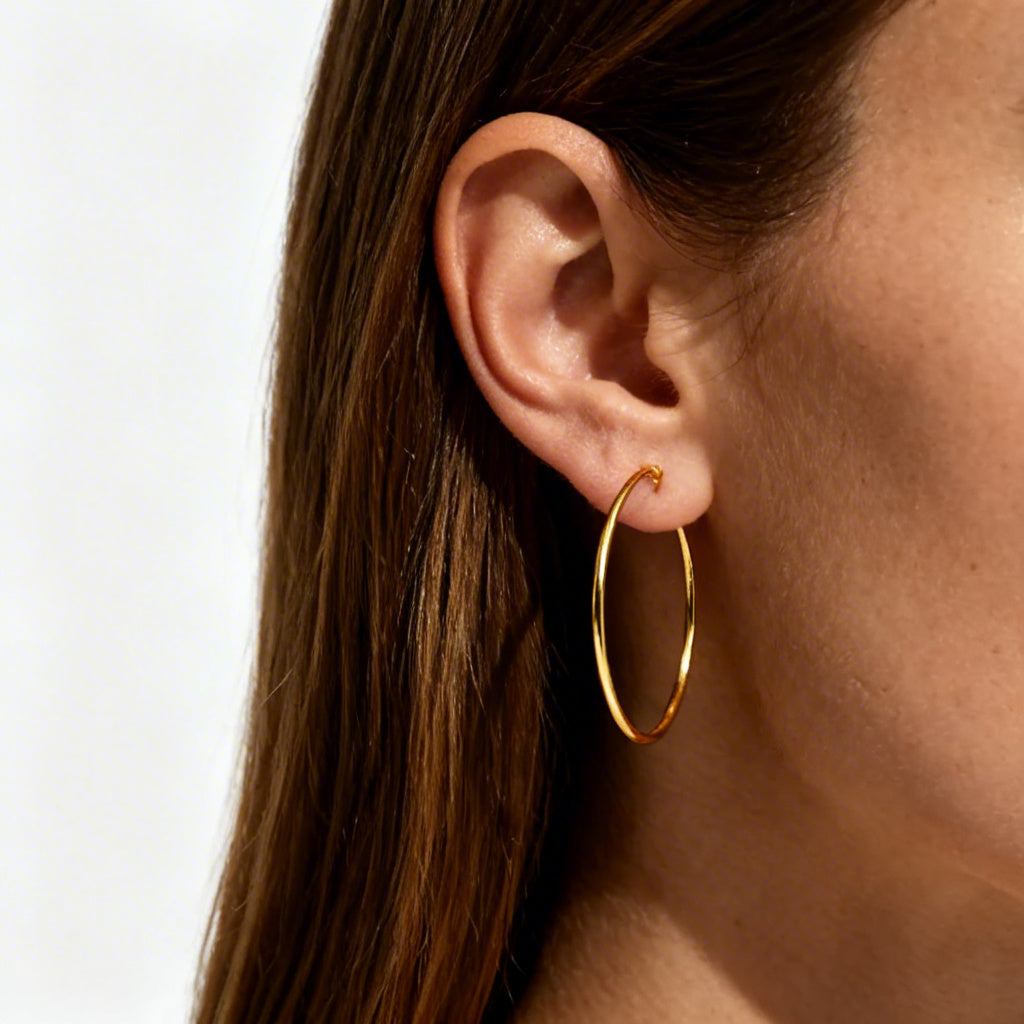 Thin Gold Hoops