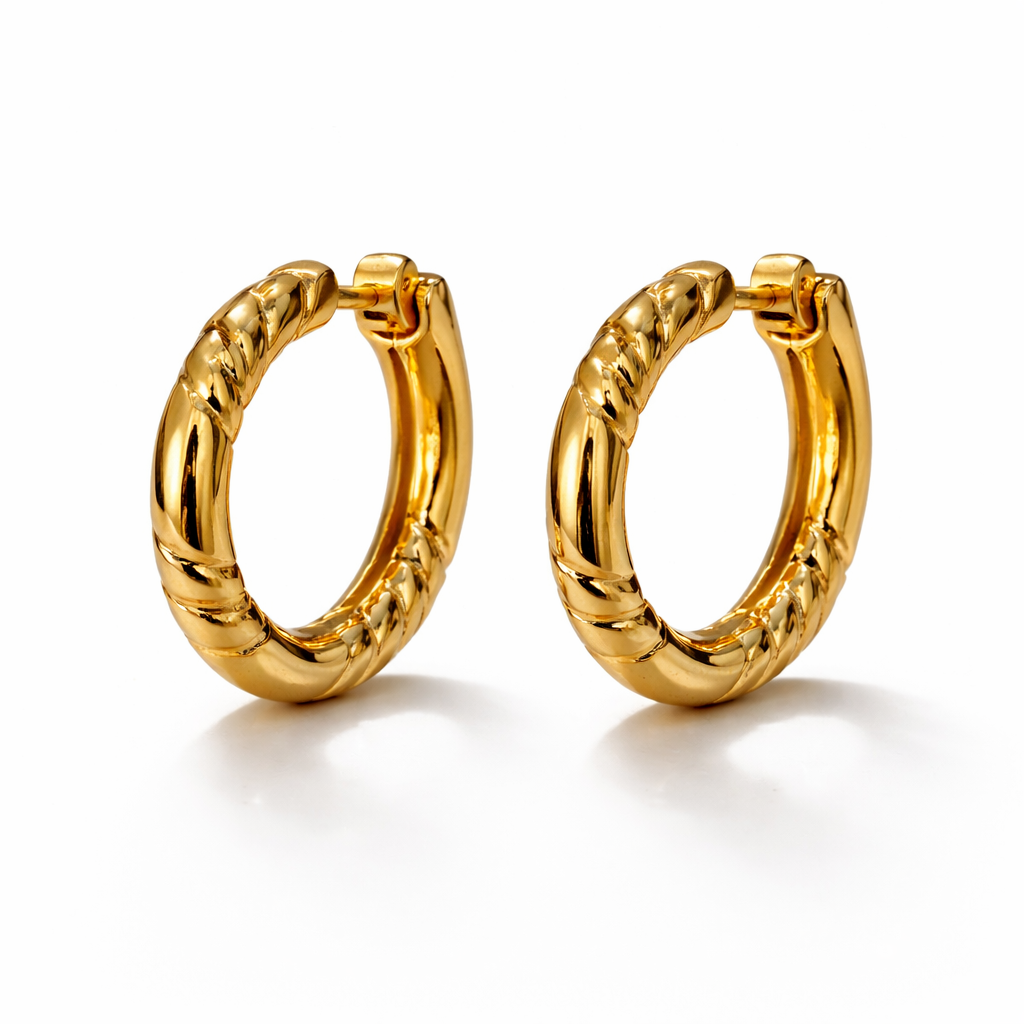 Gold Knot Hoops