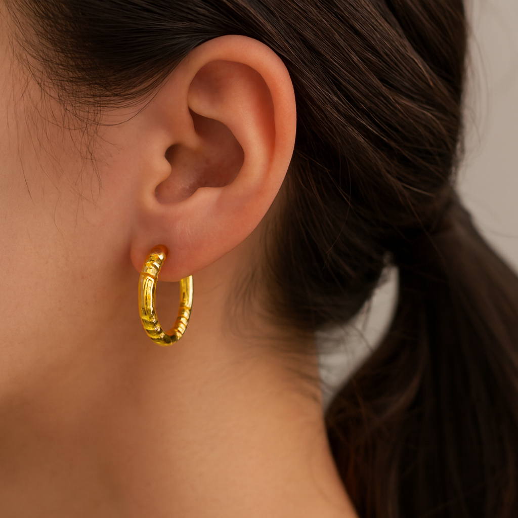 Gold Knot Hoops