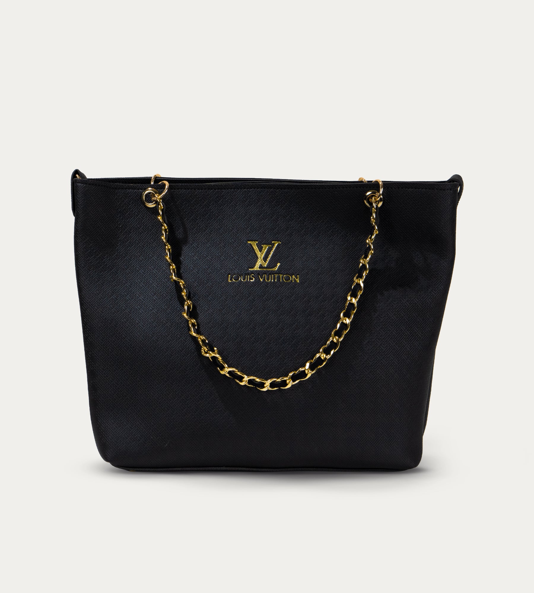 Noir Chain Tote - Black