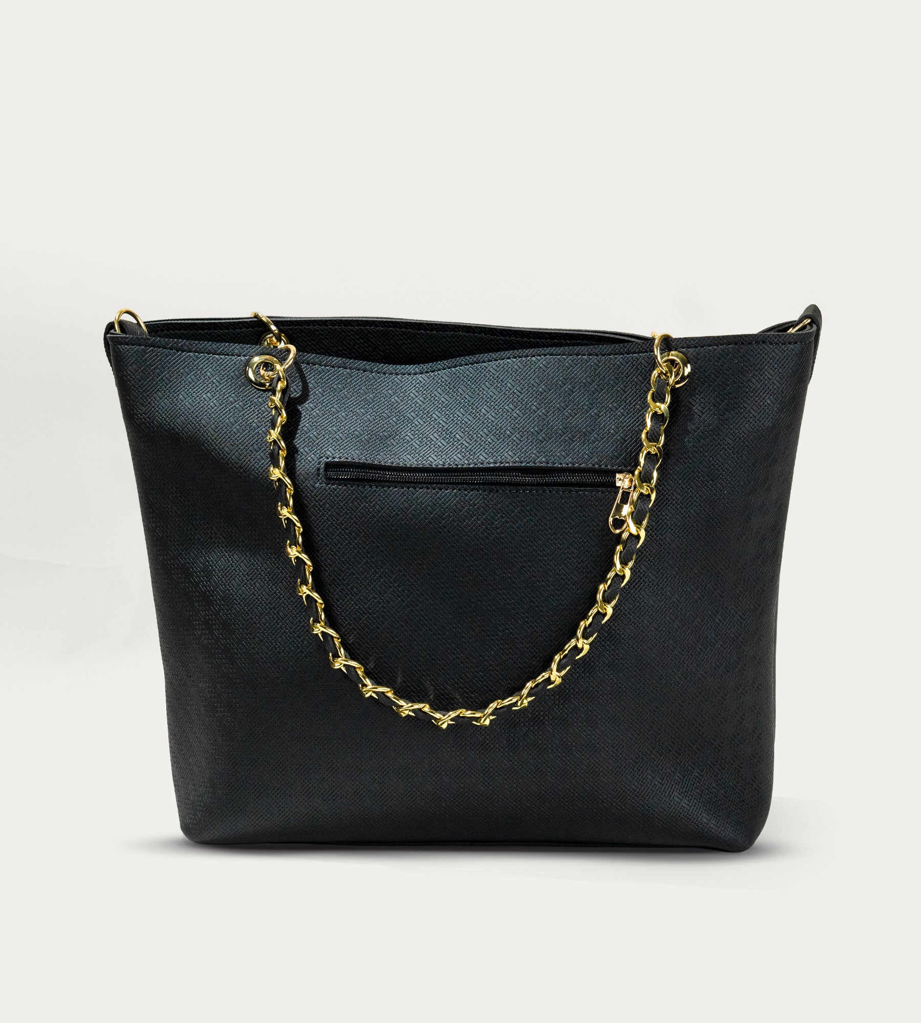 Noir Chain Tote - Black