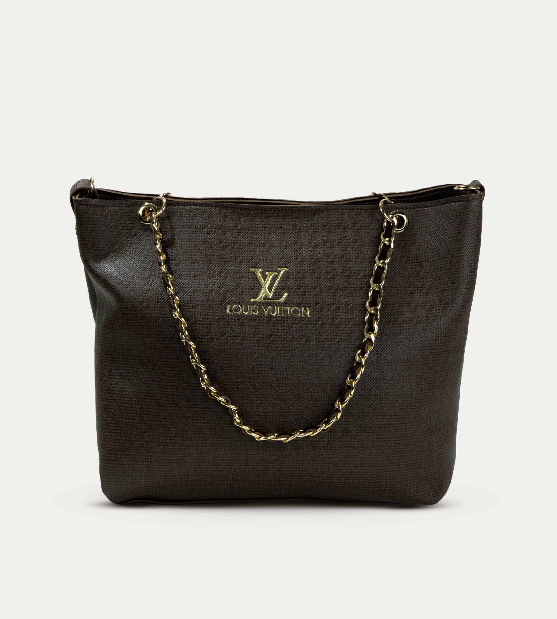 Noir Chain Tote - Brown