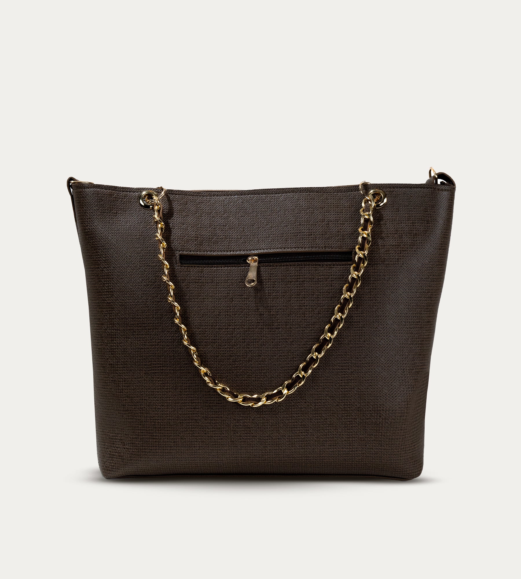 Noir Chain Tote - Brown