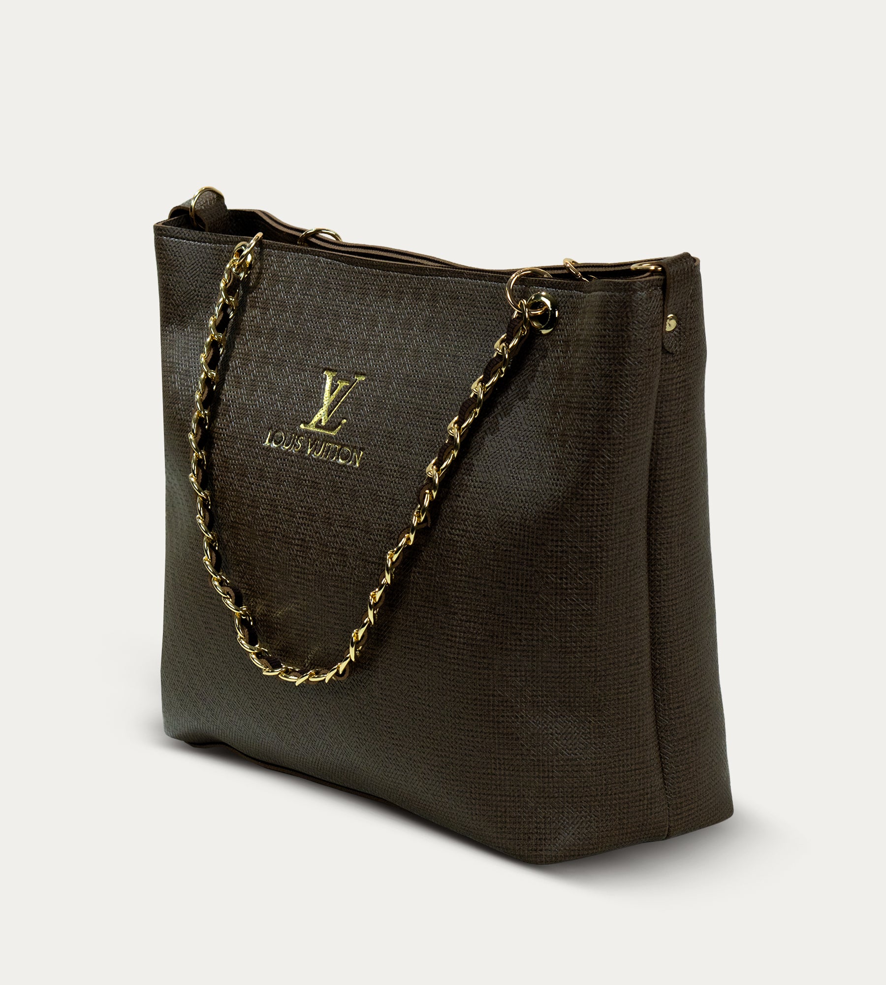 Noir Chain Tote - Brown