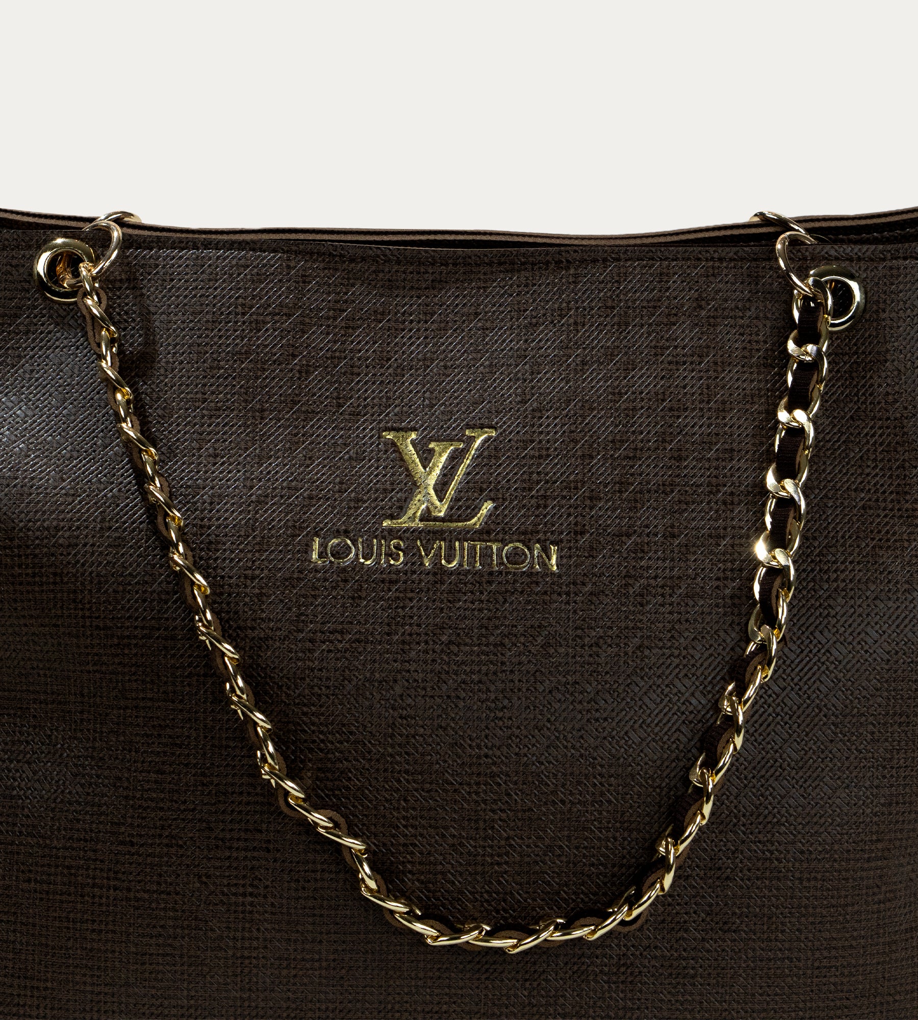 Noir Chain Tote - Brown