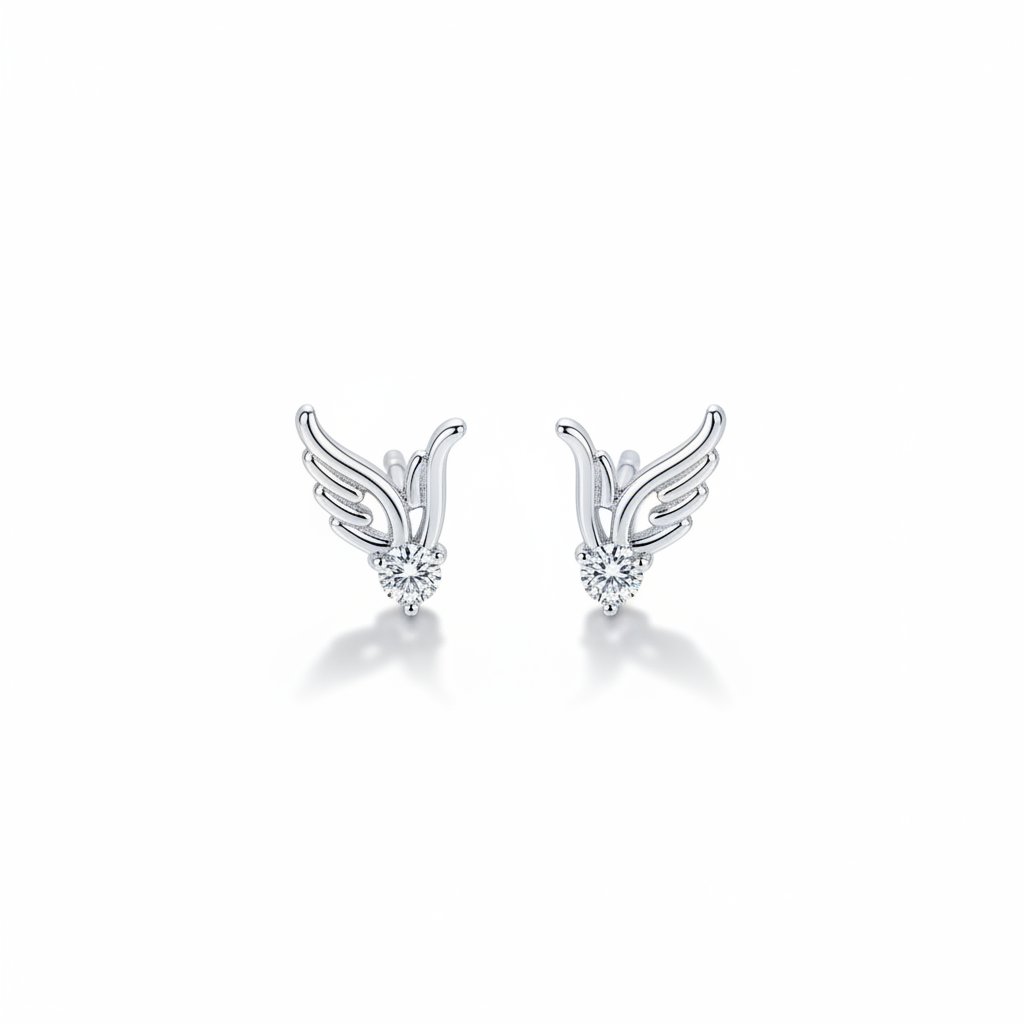 Winged Heart Studs