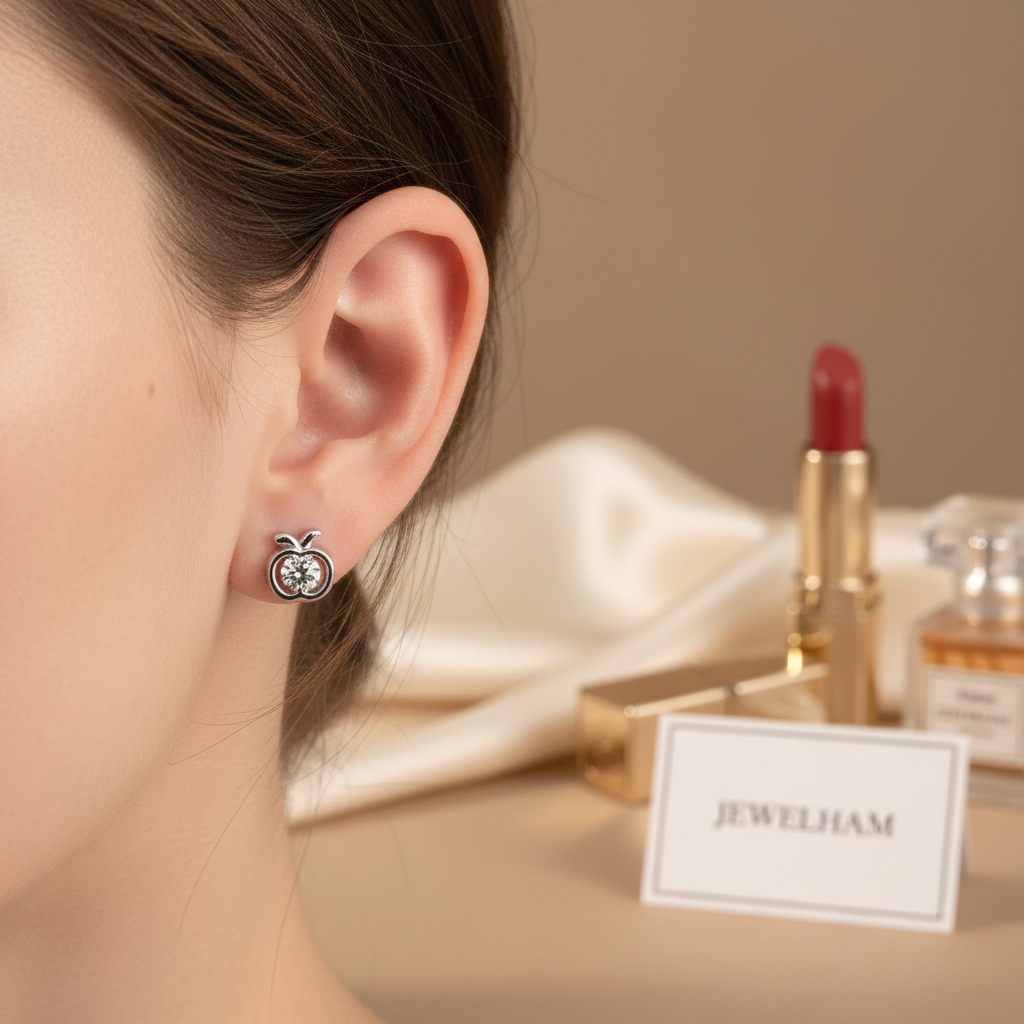 Crystal Apple Studs