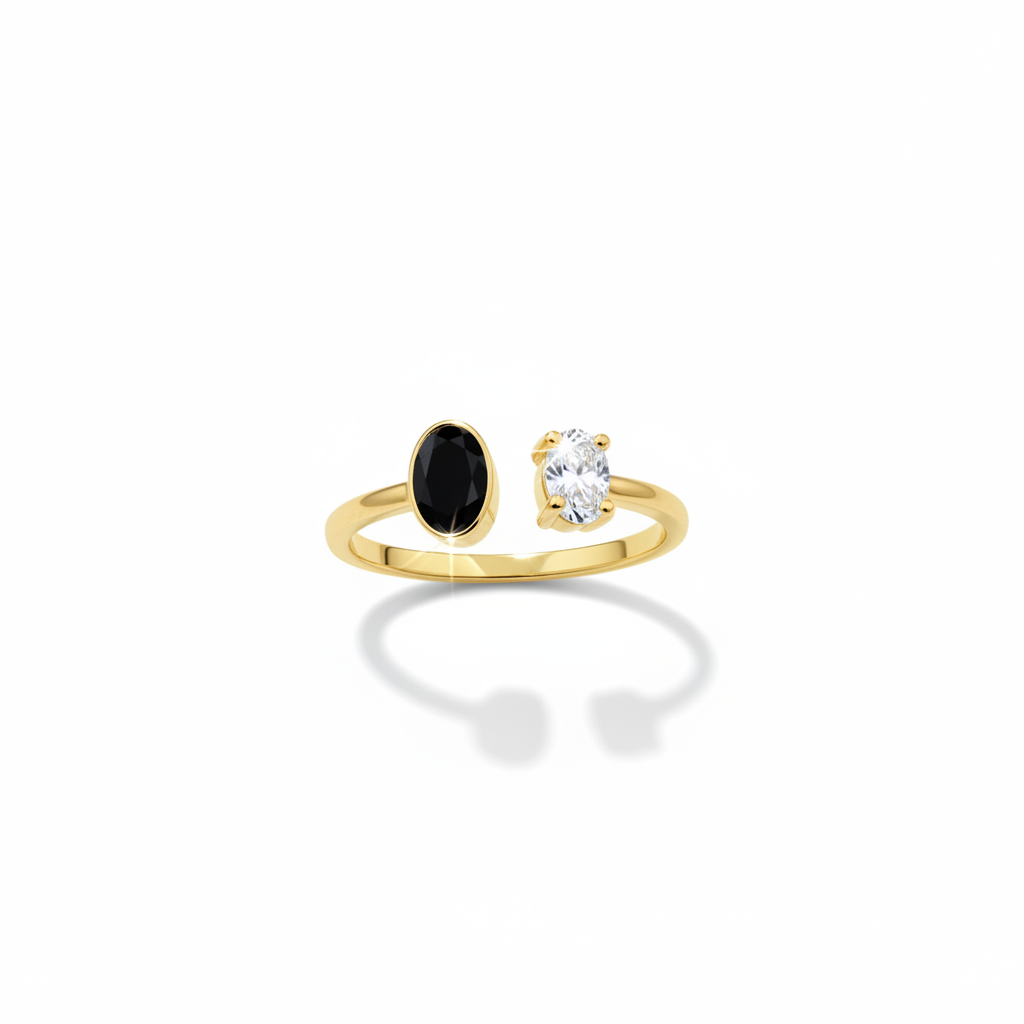 Onyx Spark Ring - Oval