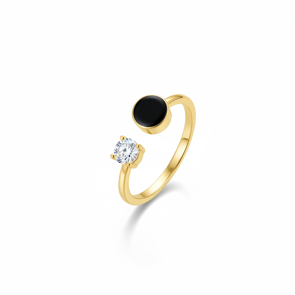 Dual Stone Open Ring