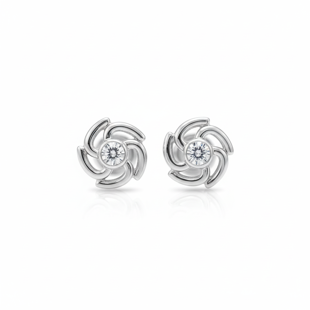 Pinwheel Sparkle Studs