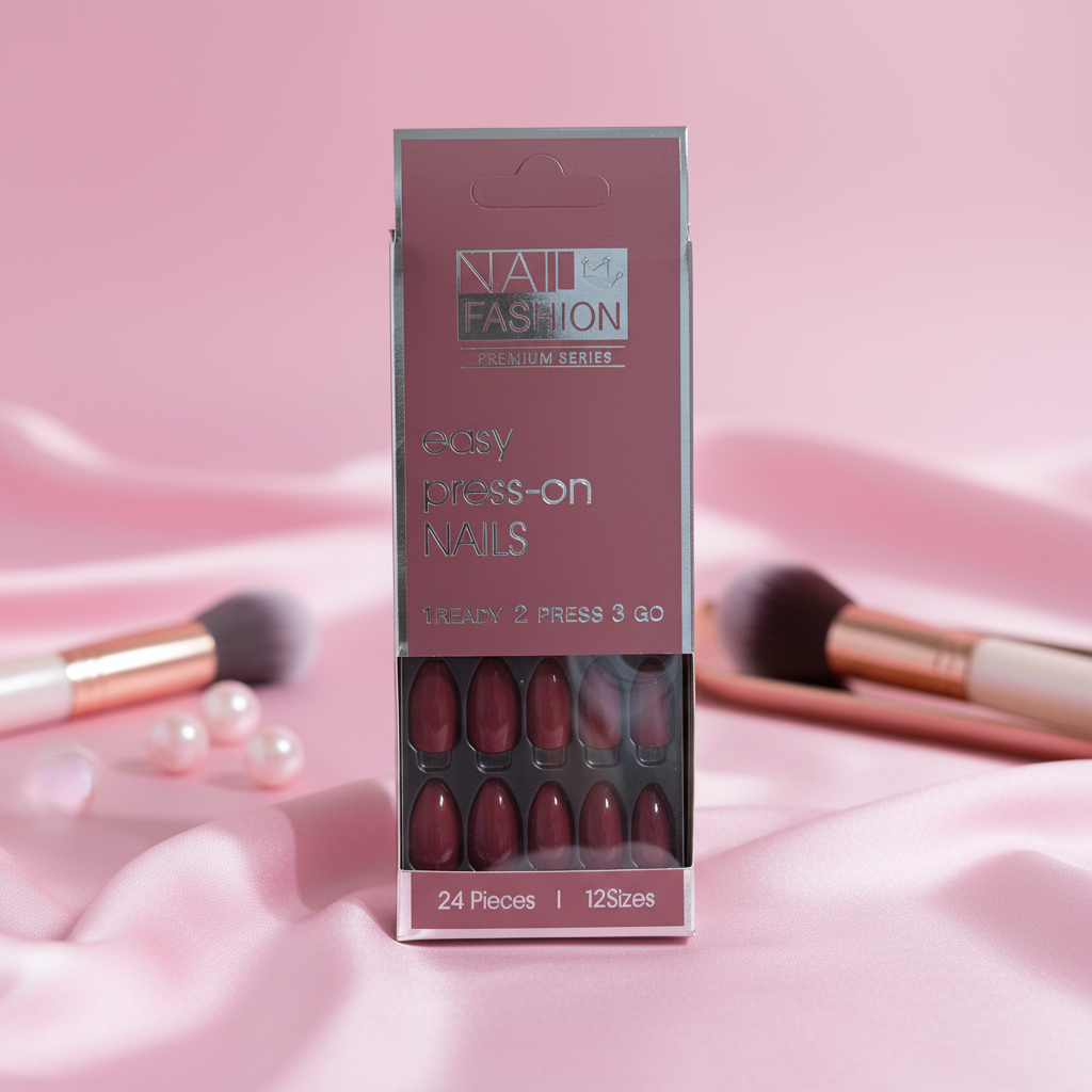 Matte Burgundy Press-On Nails