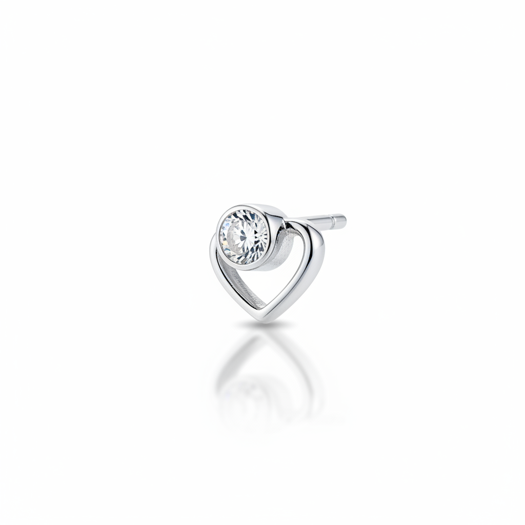 Heart Halo Stud Earrings