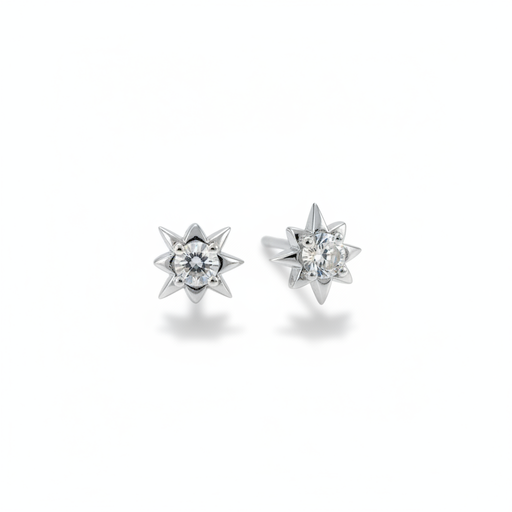 Star Crystal Stud Earrings