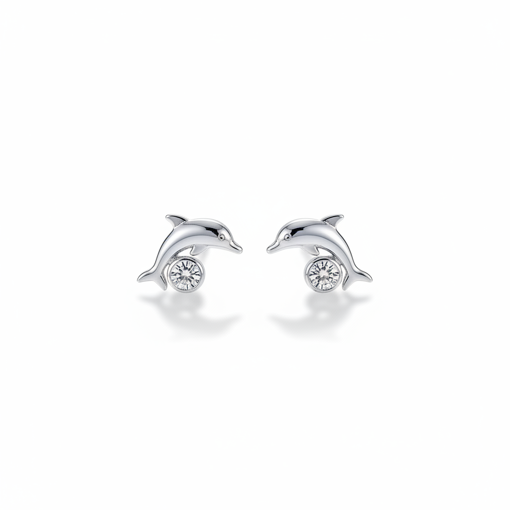 Dolphin Crystal Studs