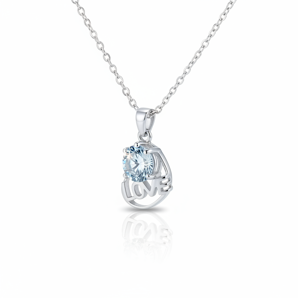 Love Crystal Pendant Necklace