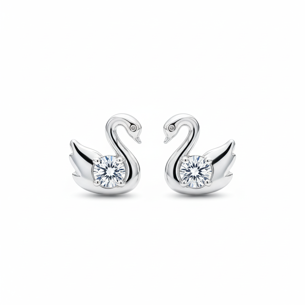 Swan Crystal Studs