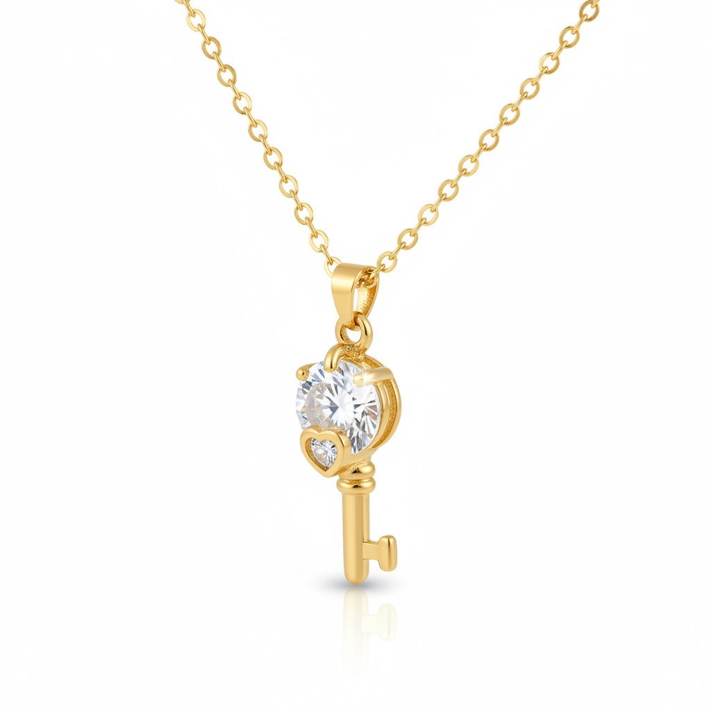 Love Key Crystal Pendant