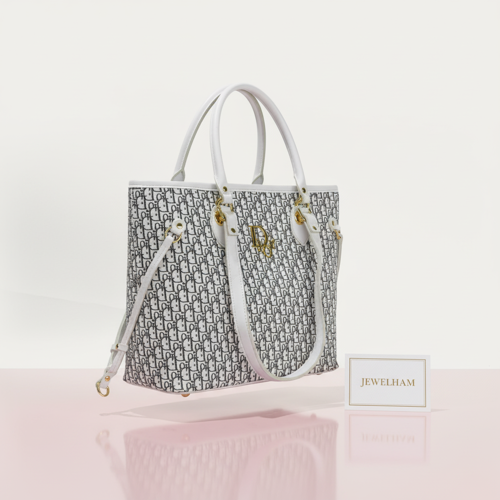 Paris Signature Tote - White