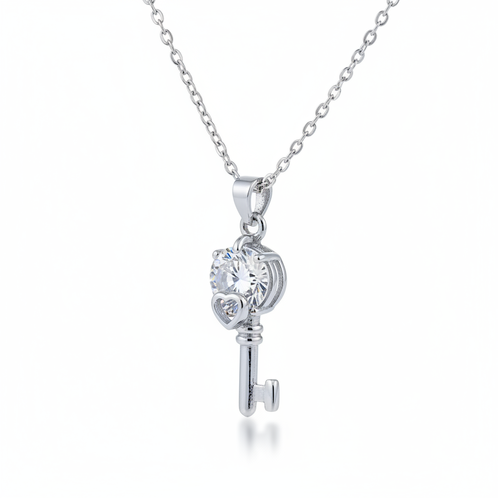 Love Key Crystal Pendant