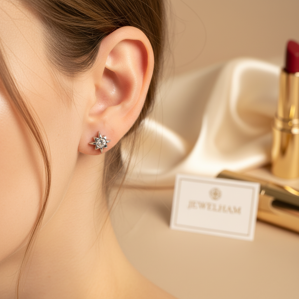 Star Crystal Stud Earrings