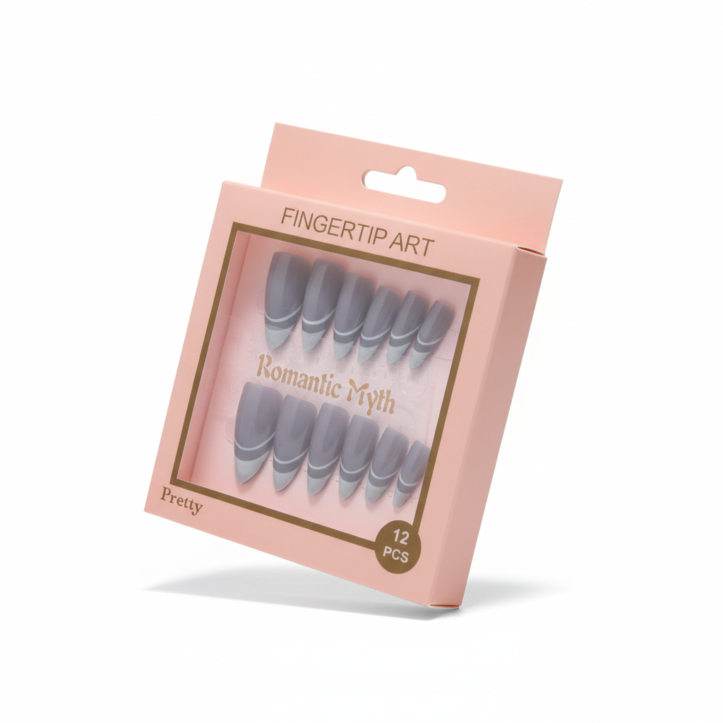 Smoky Lavender French Press-On Nails
