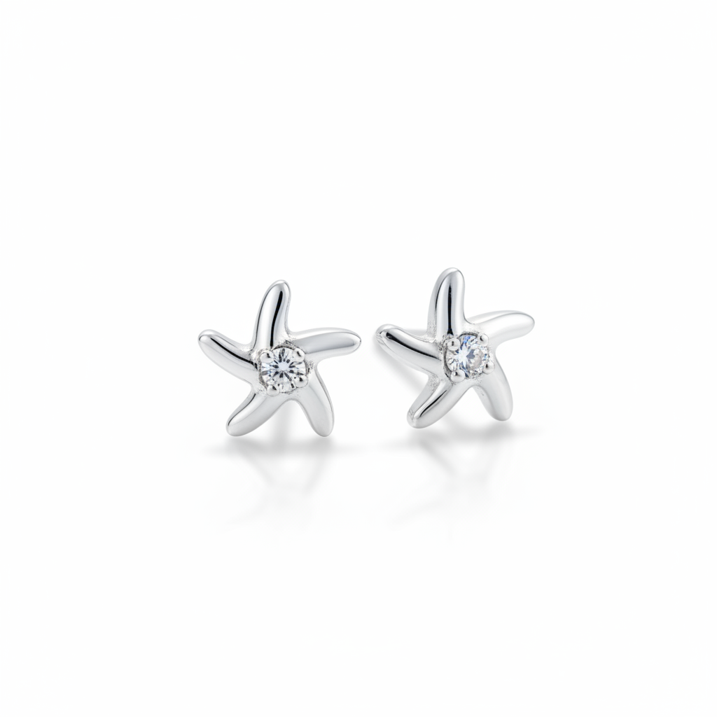 Starfish Crystal Stud Earrings