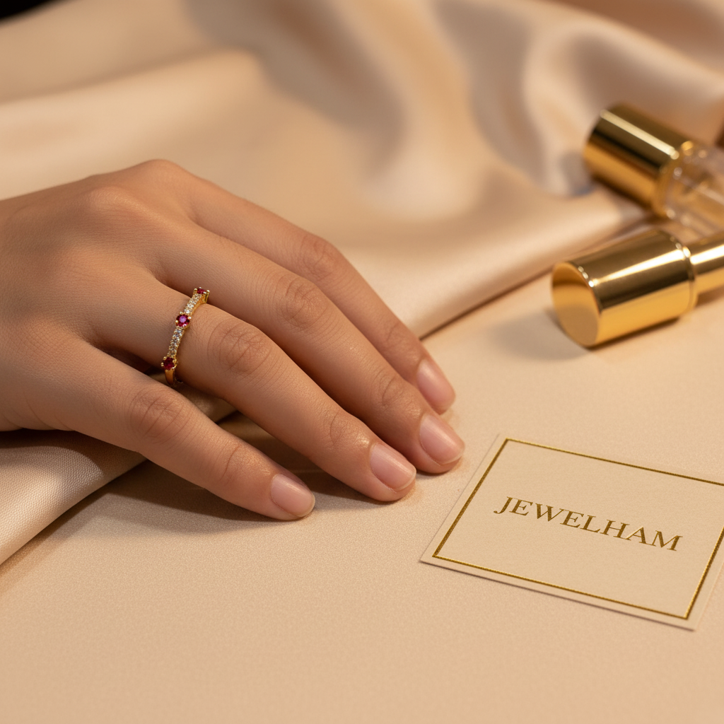 Cranberry Dot Ring - Gold