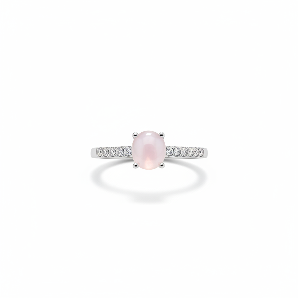 Blush Sapphire Ring - Silver