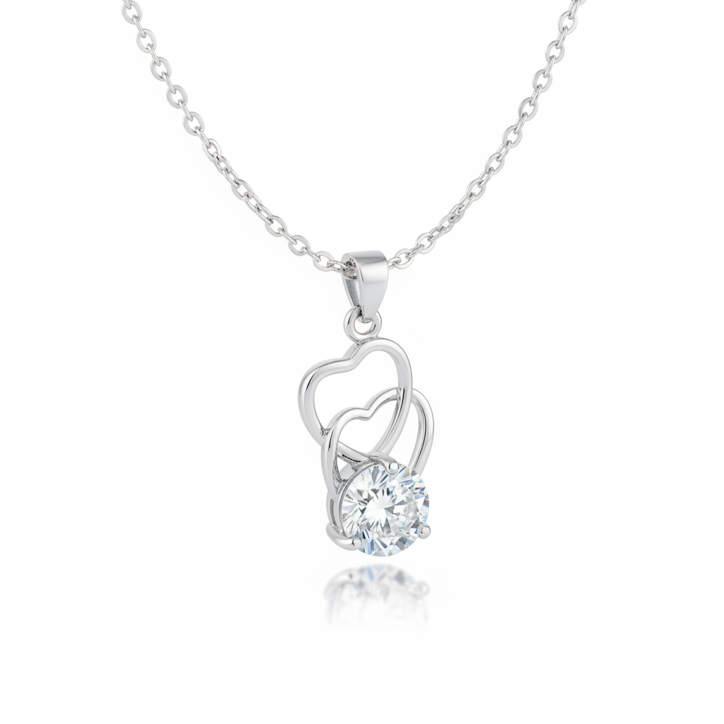 Heart Crystal Pendant Necklace