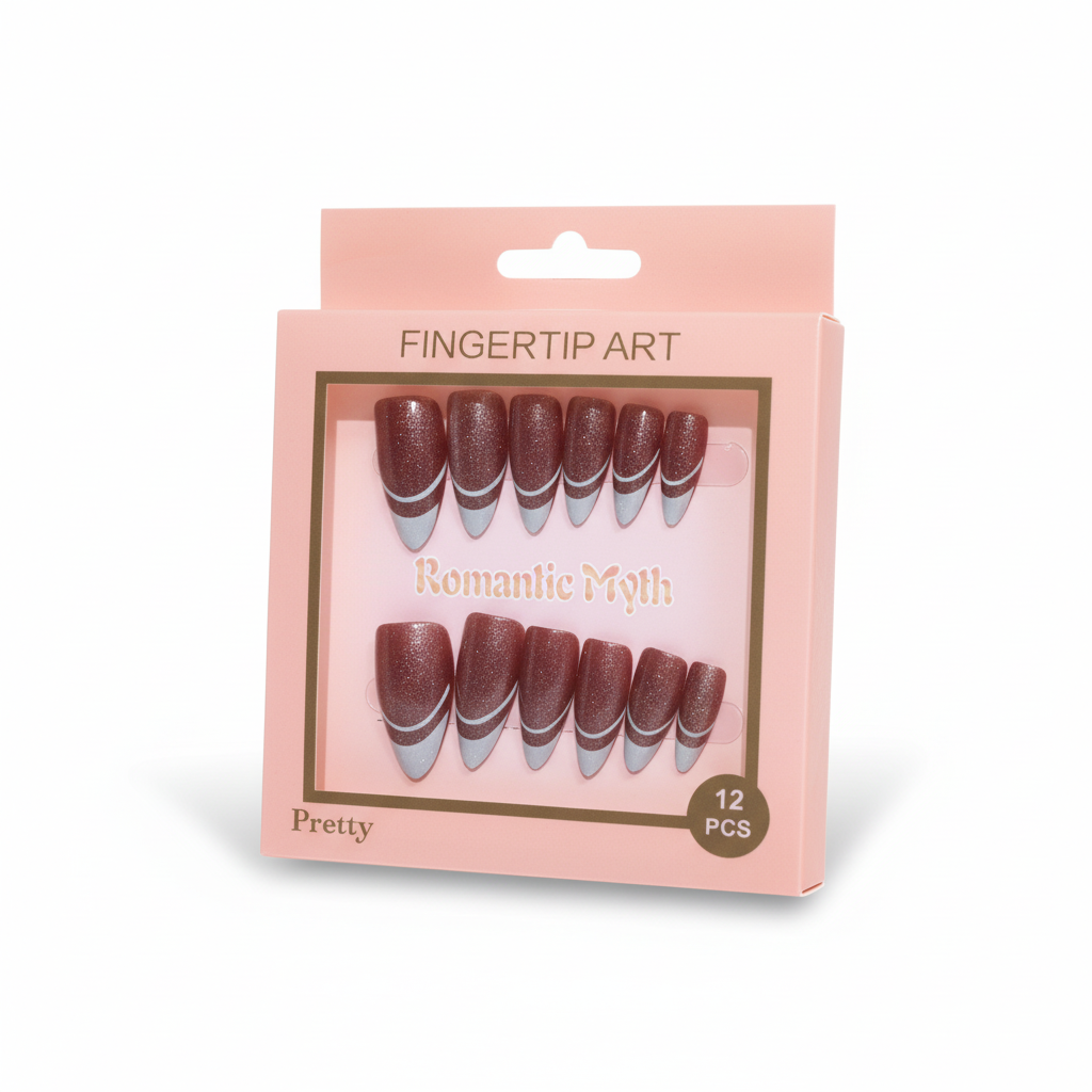 Velvet Rose Glitter French Press-On Nails
