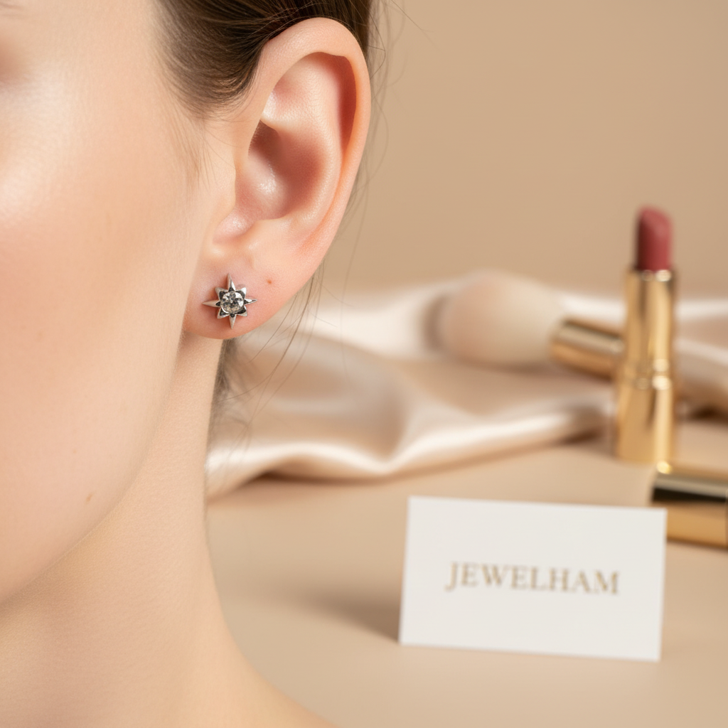 Star Crystal Stud Earrings