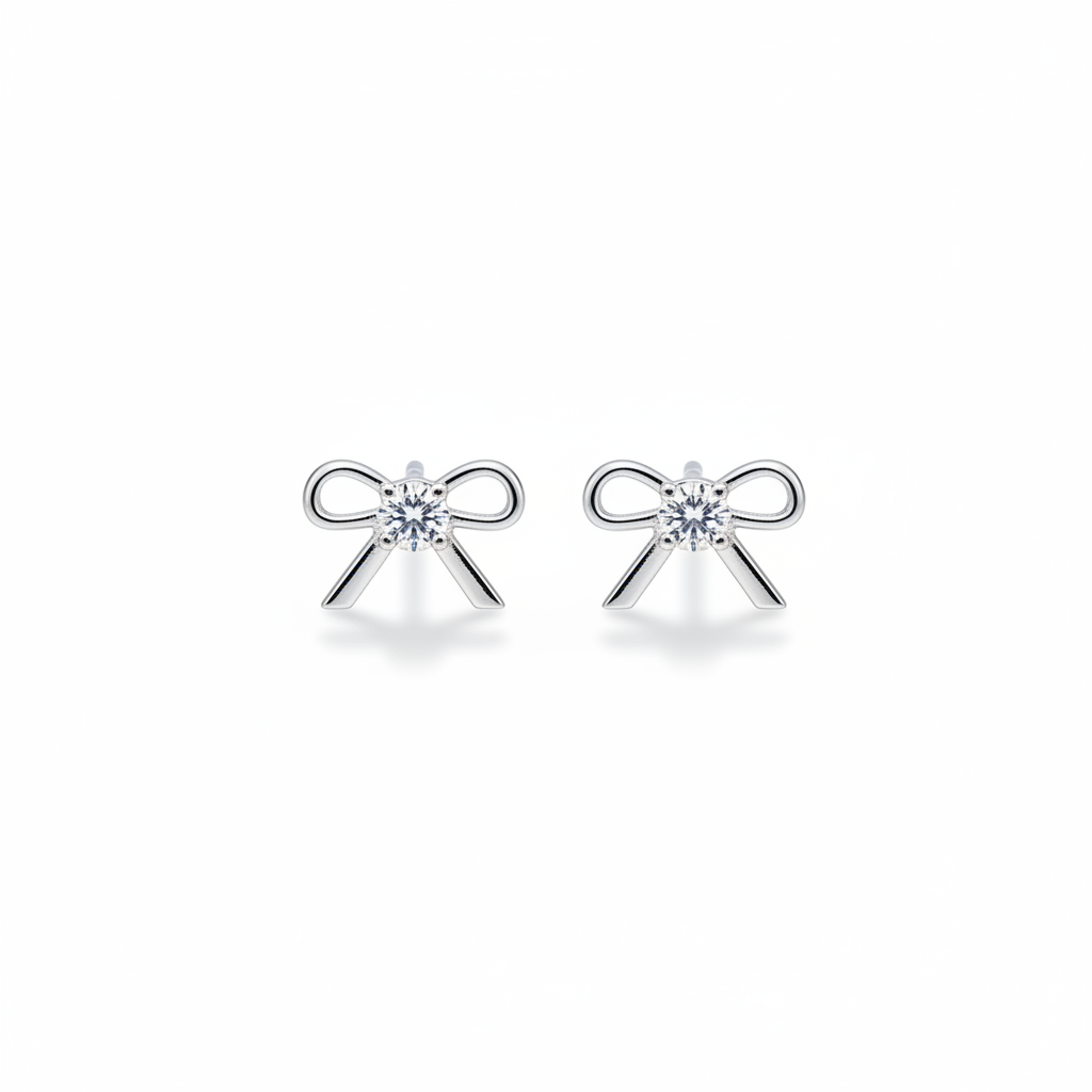 Crystal Bowknot Studs