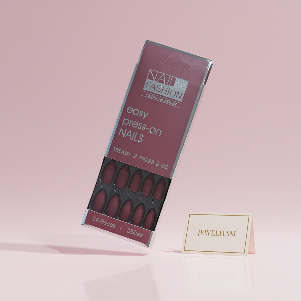 Matte Burgundy Press-On Nails