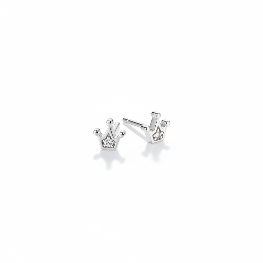 Crown Crystal Studs