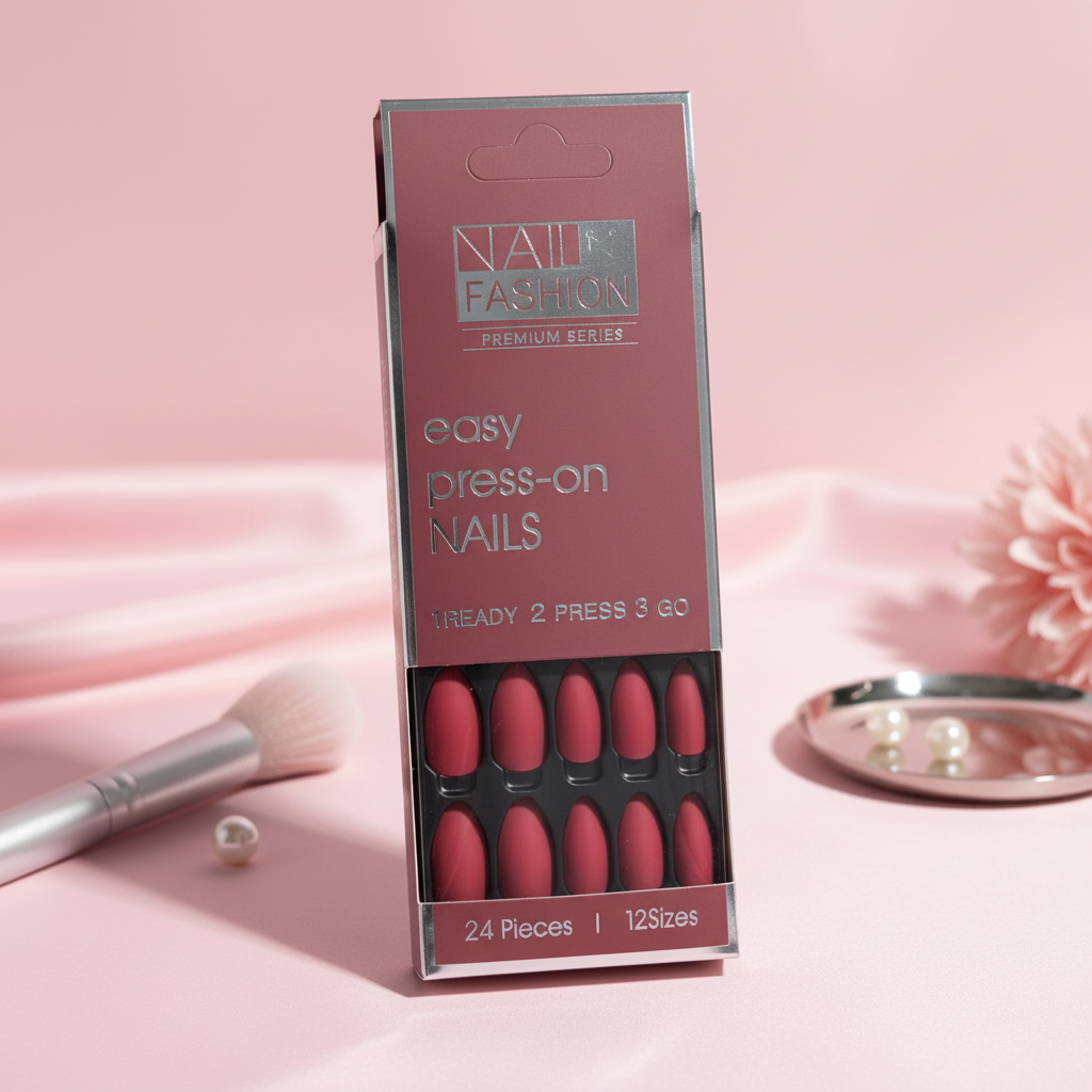 Matte Ruby Press-On Nails