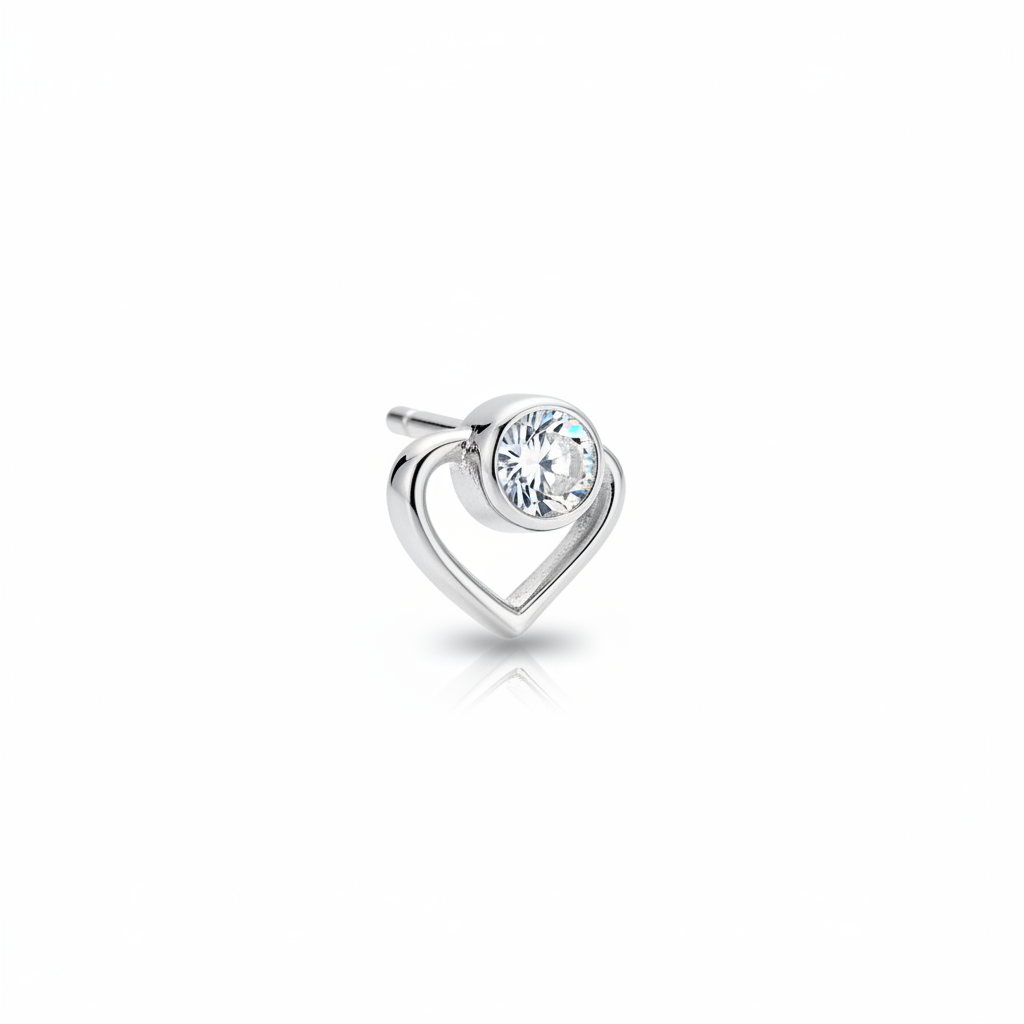 Heart Halo Stud Earrings