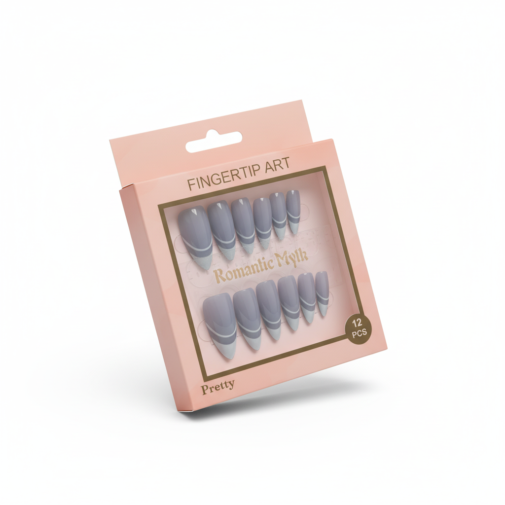 Silver Press-On Nails