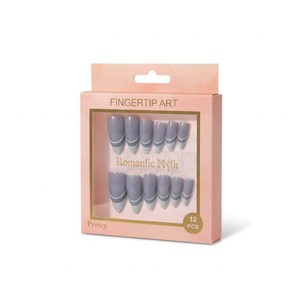 Silver Press-On Nails